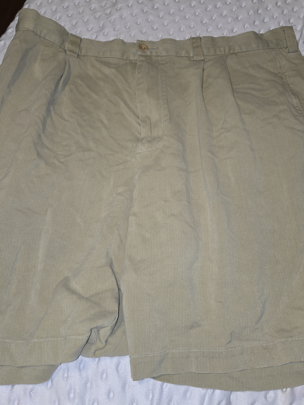 Men's Tommy Bahama Pleated Shorts 36 Khaki 100% Silk Golf Preppy‎ Casual